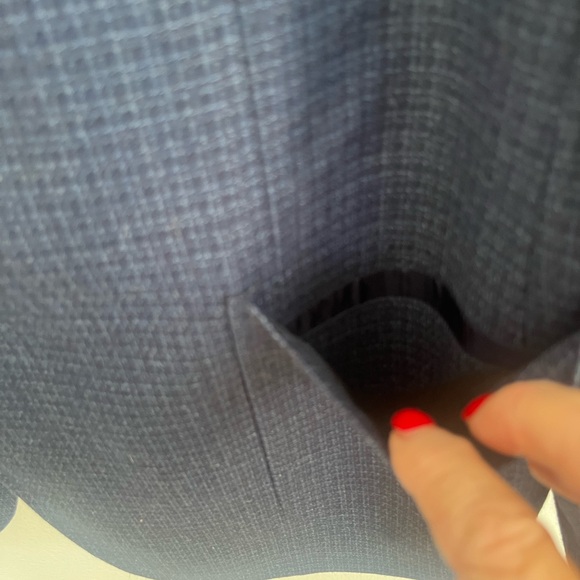 NWOT E ZEGNA TRAVELLER Blazer Sport Coat Wool Silk 46R Blue Check Lined 2 buttn - Picture 6 of 14